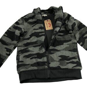 Appaman Fleece Woodland Jacket Boys Big Kids Size 14 Carbon Camo NWT